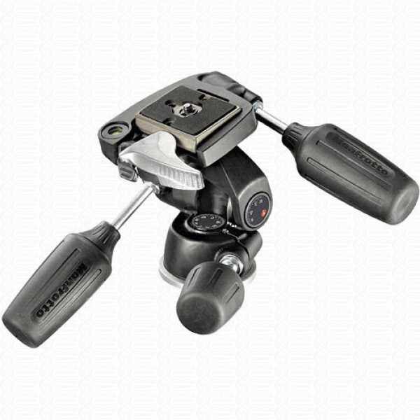 Manfrotto 804RC2 3-Way Pan / cabeça de inclinação com RC2 Quick Release & 200PL placa QR