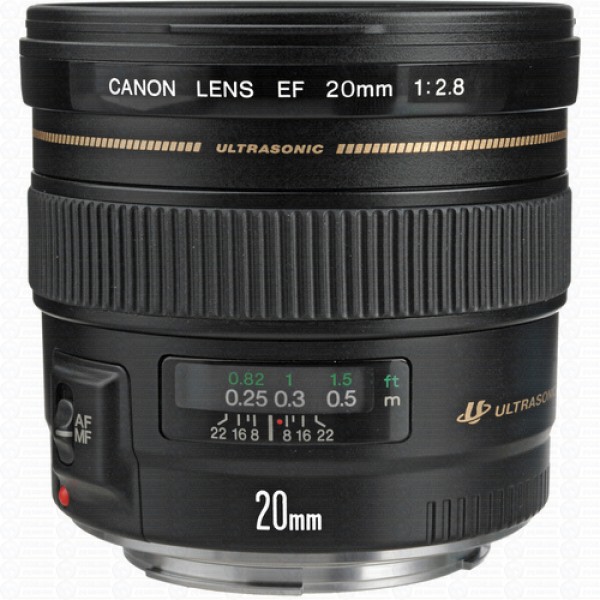 充実の品 EF Angular Grande Super Lente Canon Autofoco USM f/2.8 20mm レンズ(単焦点)