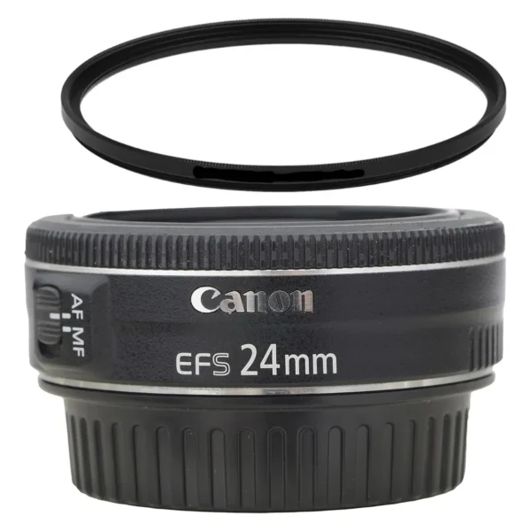 Objetiva Canon 24mm 2.8 Stm Ef-s + Filtro 52mm Canon Ef-s Preto (Usado)