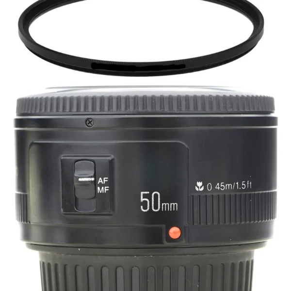 Objetiva Para Canon 50mm 1.8 Af Perfeita + Filtro 52mm Canon Ef Preto (Usado)