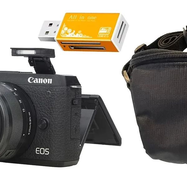 Canon M6 Mark Ii + Zoom 15-45mm Is Stm 32megas + 64gb Preto (Usado)