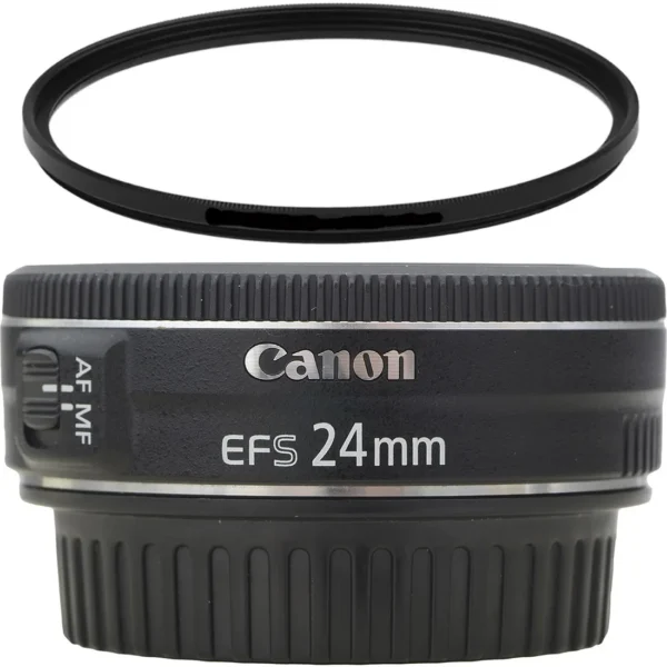 Objetiva Canon 24mm 2.8 Stm Efs + Filtro Proteção Canon Ef-s Preto (Usado)