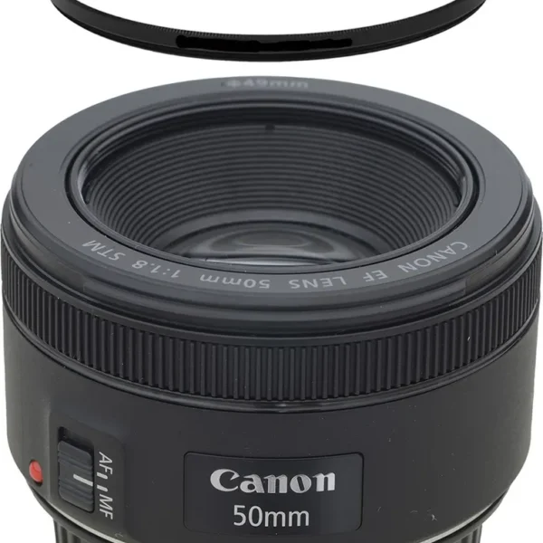 Lente Canon 50mm 1.8 Stm Ef + Filtro De Poteção De Brinde Canon Ef Preto (Usado)