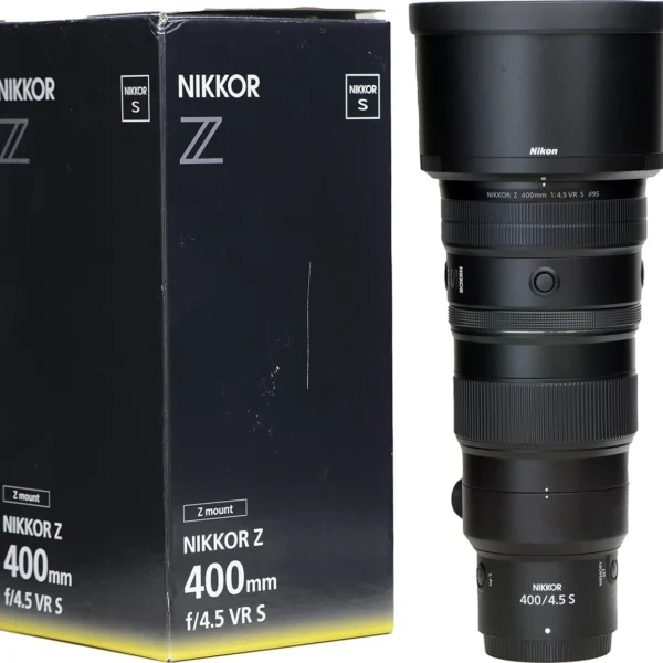 Objetiva Nikon Z 400mm 4.5 Vr S Pronta Entreg Desc 10% Vista Nikon Z Preto