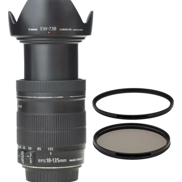 Objetiva Canon 18-135mm Is Usm Efs + 2 Filtros Canon Ef-s Preto (Usado)