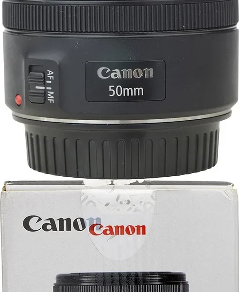 Objetiva Canon 50mm 1.8 Ef Stm + Filtro De Poteção Novinha Canon Ef Preto (Usado)