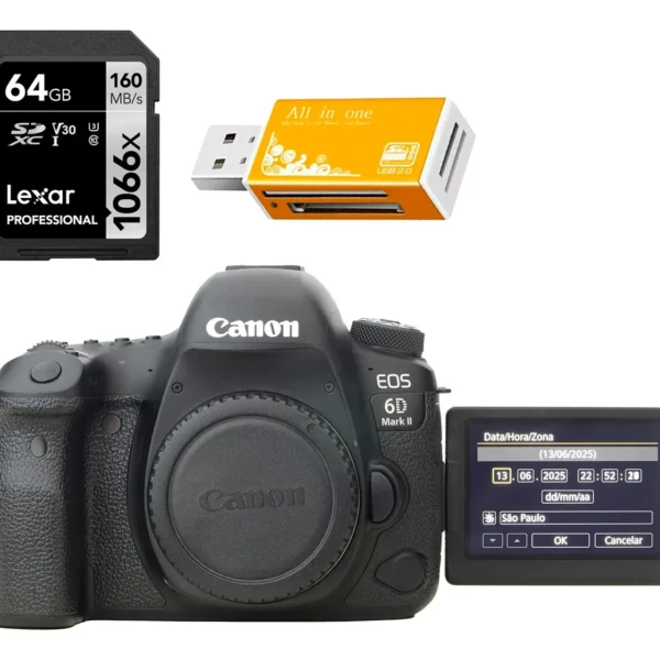 Canon 6d Mark Ii Só 7.000 Cliques + 64gb Zerada !! Preto (Usado)