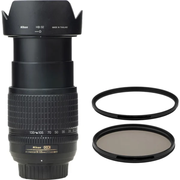 Objetiva Nikon 18-135mm Afs G Dx Perfeita + 2 Filtros Nikon Dx Preto (Usado)