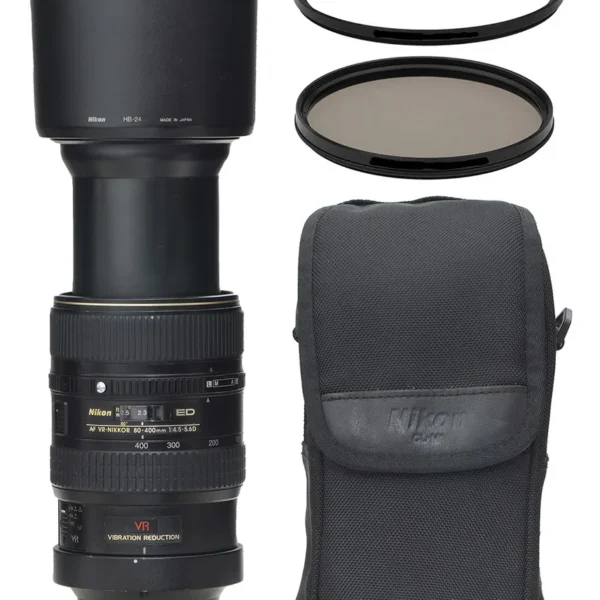 Objetiva Nikon 80-400mm Vr + 2 Filtros + Case Nikon Preto (Usado)