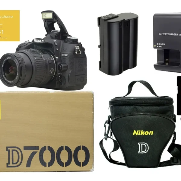 Nikon D7000 + 18-55mm + 32gb + Bolsa Novinha ! Só 7041 Preto (Usado)