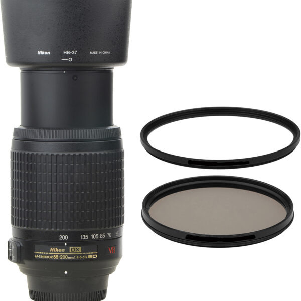 Objetiva Nikon 55-200mm Vr Afs + 2 Filtros Zerada !!