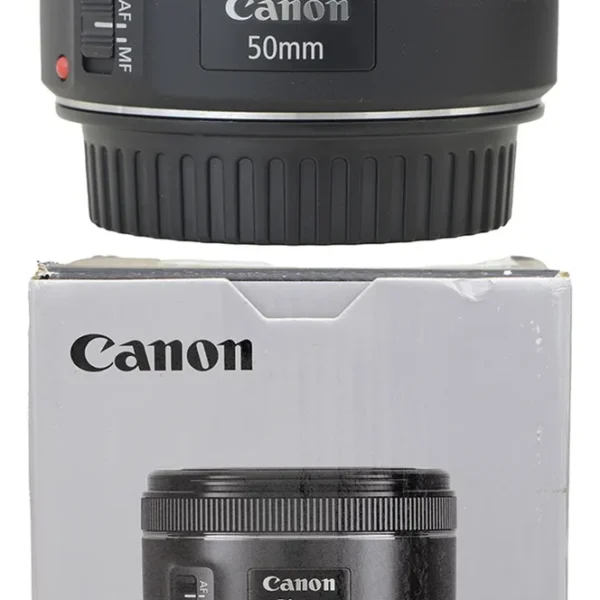 Objetiva Lente Canon Prime 50mm 1.8 Stm Novinha Canon Ef Preto (Usado)