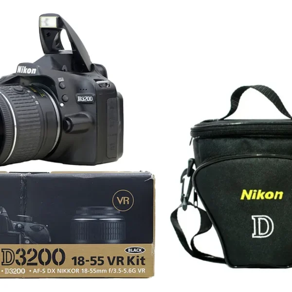 Nikon D3200 + 18-55mm + 32gb + Bolsa - Perfeita !! Preto (Usado)