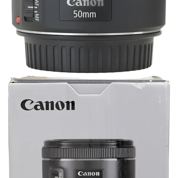 Objetiva Lente Canon Prime 50mm 1.8 Stm Novinha Canon Ef Preto (Usado)