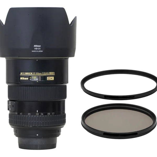 Objetiva Nikon 17-55mm 2.8 G Afs Ed Dx + 2 Filtros Preto (Usado)