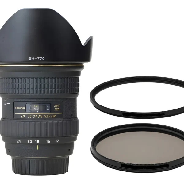 Objetiva Para Nikon 12-24mm 4.0 If Dx Novinha + 2 Filtros Nikon Preto (Usado)