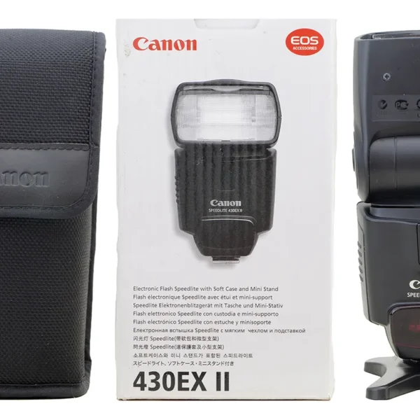 Flash Canon 430exii Novíssimo Na Caixa Com Case - Uso Amador Preto (Usado)
