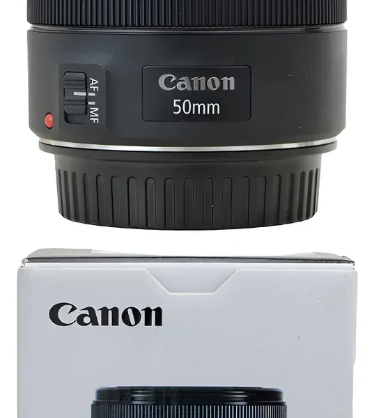 Objetiva Canon 50mm 1.8 Af Stm Zerada + Filtro De Proteção Preto Canon Ef (Usado)