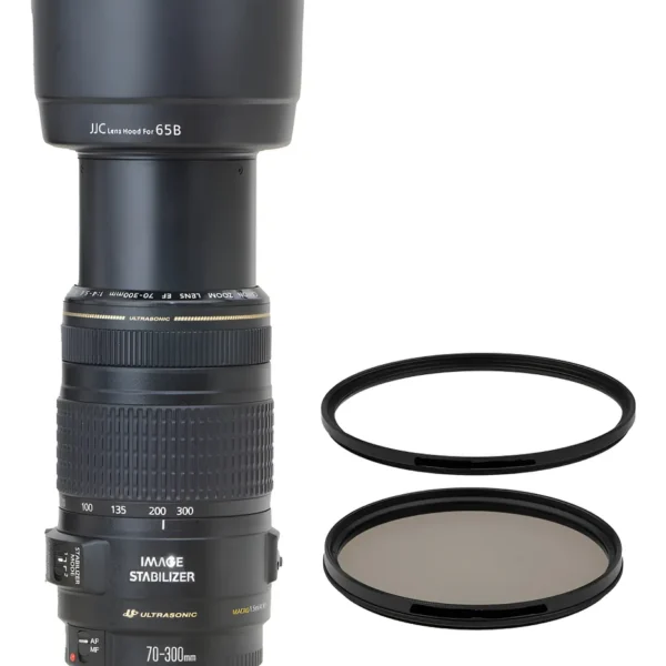 Objetiva Canon Zoom 70-300mm Usm Is + 2 Filtros Novinha !! Preto Canon Ef (Usado)