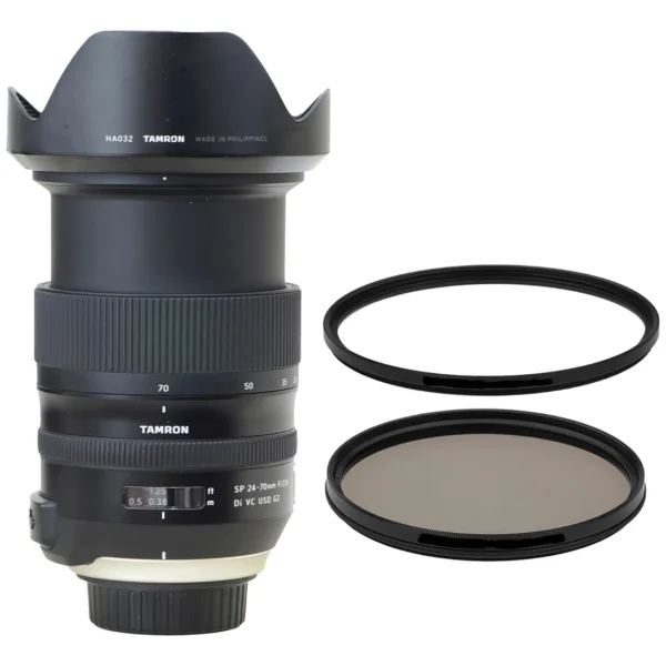 Objetiva Para Nikon Zoom 24-70mm 2.8 + 2 Filtros Zerada !! Nikon Preto (Usado)