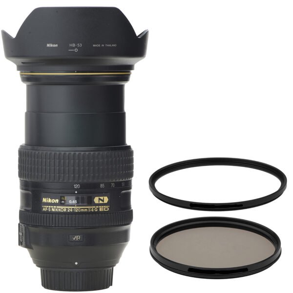 Lente Nikon AFs Nikkor 24-120mm 4.0G IF ED VR + 2 Filtros
