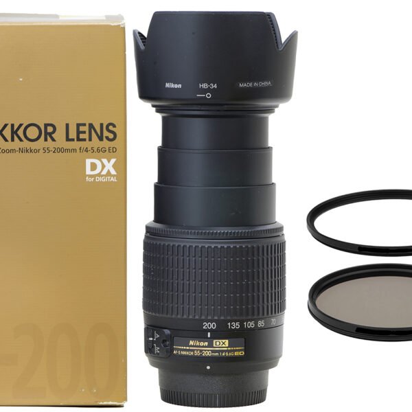 Objetiva Nikon 55-200mm Afs Dx G Ed Zerada + 2 Filtros !!