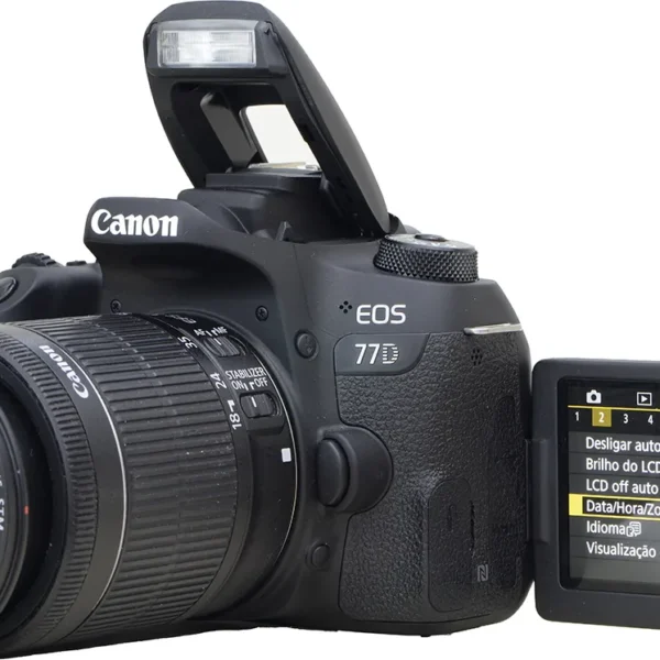Canon 77d +18-55mm +32gb +bolsa Só 2200 Cliques Melhor T7i Preto (Usado)
