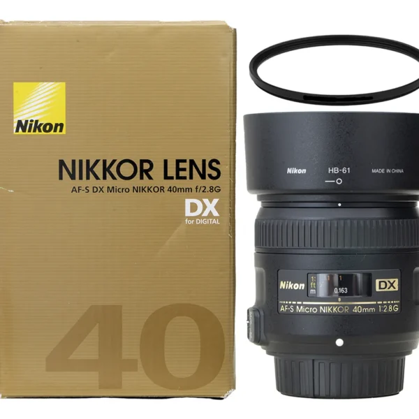 Objetiva Nikon 40mm 2.8g Afs Dx Swm 1:1 Micro Zerada !! Nikon Preto (Usado)