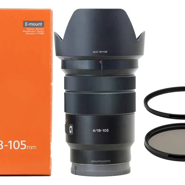Objetiva Sony Zoom 18-105mm E Pz G Oss + 2 Filtros Novinha Sony Sel Mirrorless E-mount Preto (Usado)