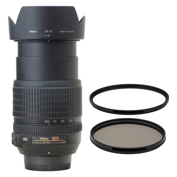 Objetiva Nikon Zoom 18-105mm + Parasol +2 Filtros Perfeita ! Nikon Afs Preto (Usado)