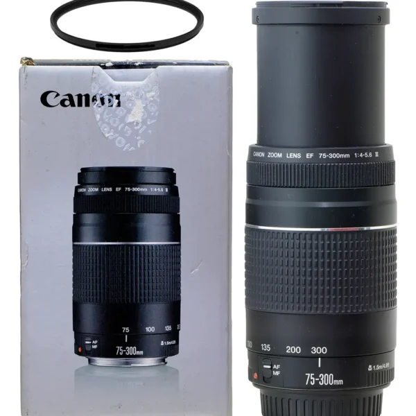Objetiva Canon Zoom 75-300mm Af Ef Iii Novinha + Filtro (Usado)