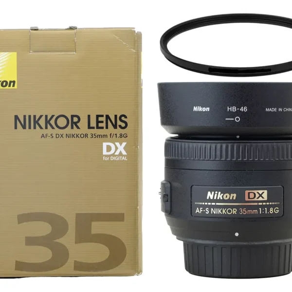 Objetiva Nikon 35mm 1.8g Afs + Parasol + Filtro Novinha ! Nikon Afs Preto (Usado)