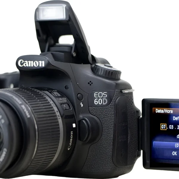 Canon 60d + 18-55mm Perfeita, Novinha E Completa !! Preto (Usado)