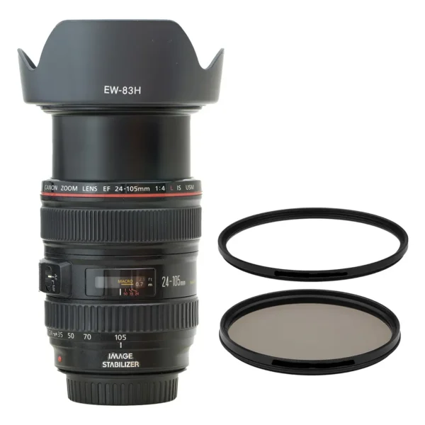 Objetiva Canon Zoom 24-105mm 4.0 L USM + 2 Filtros (Usado)