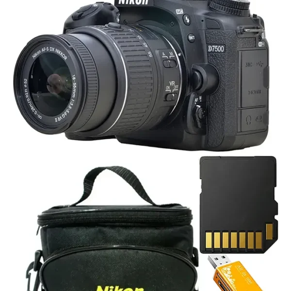 Nikon D7500 +18-55mm +32gb +bolsa Nota 10 Só 23.700 Cliques Preto (Usado)