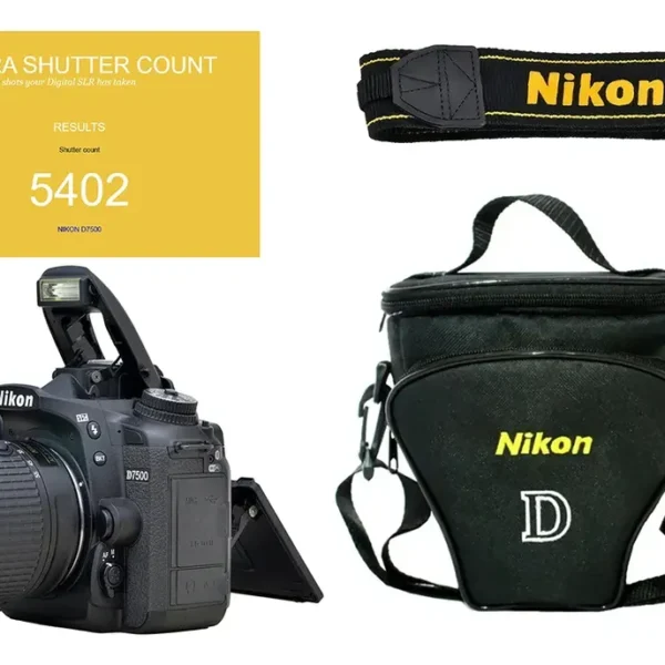 Máquina Nikon D7500 + Zoom 18-55mm Zerada Só 5.500 Cliques Preto (Usado)