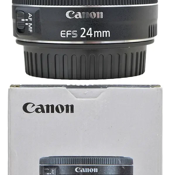 Objetiva Canon 24mm 2.8 Efs Stm + Filtro De Proteção Nota 10 Canon Ef-s Preto (Usado)