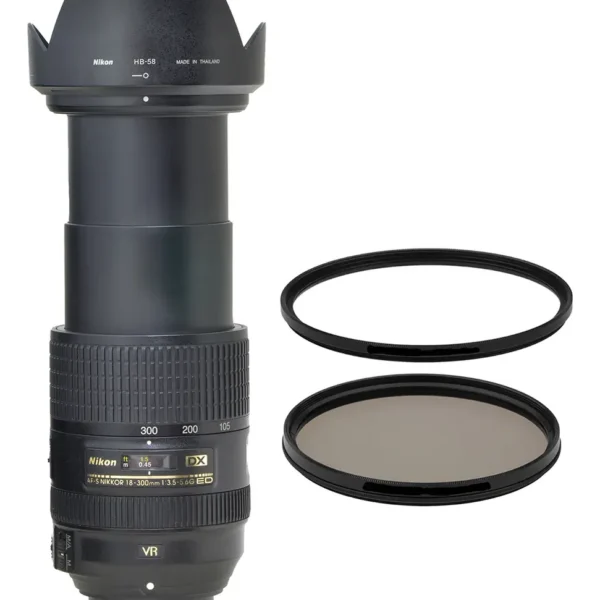 Objetiva Nikon 18-300mm 3.5-5.6g Ed Dx Afs Zerada +2 Filtros (Usado)