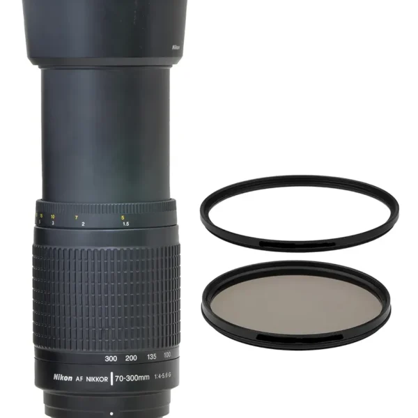 Objetiva Zoom Nikon 70-300mm Af-g + 2 Filtros Nikon F Preto (Usado)