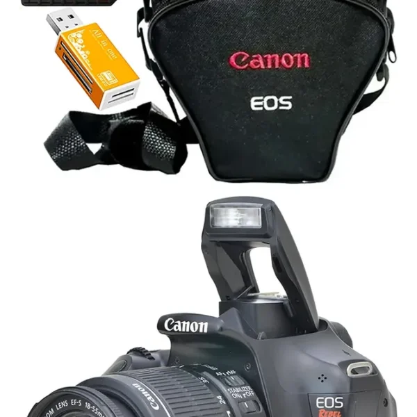 Canon T3 1100d + Zoom 18-55mm + 16gb +bolsa Só 10.00 Cliques Preto (Usado)