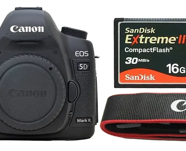 Canon 5d Mark Ii Fullframe+ Cartão 4gb + 2 Baterias Perfeita Preto (Usado)