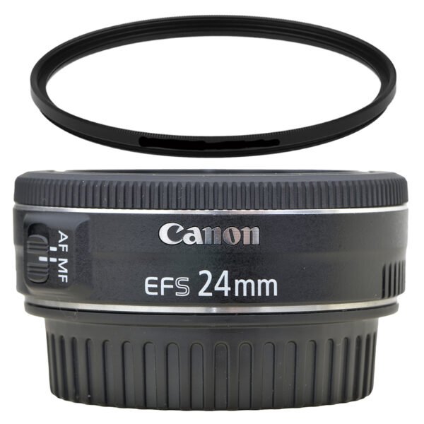 Objetiva Canon 24mm 2.8 EFs STM + filtro De Proteção Novinha